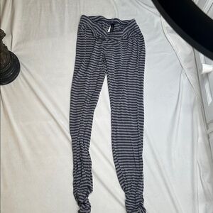 Adore Me Striped Purple and Gray Leggings